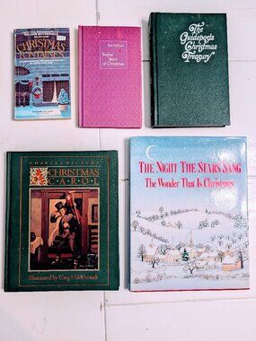 Lot of 5 VTG Christmas Books Holiday Reading Dickens 60s 70s 80s 90s Fontaine's